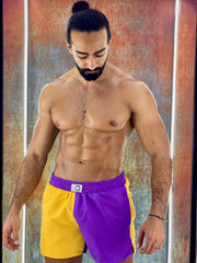 Signature yellow/purple swimming Trunk