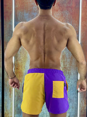 Signature yellow/purple swimming Trunk