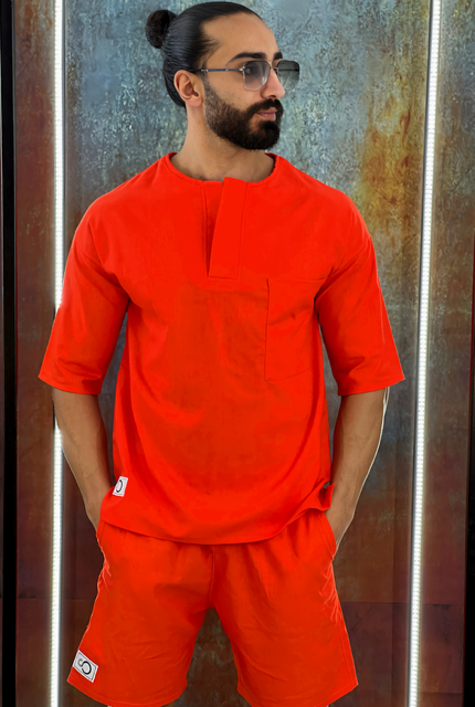 Orange linen set