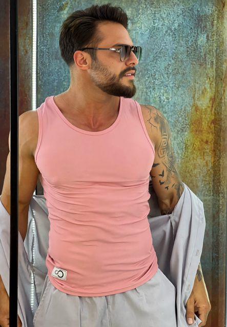 Double Ribbed Tank Top Men