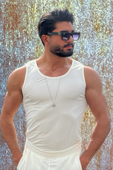 Double Ribbed Tank Top Men