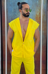 yellow linen set - Men