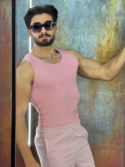 Double Ribbed Tank Top Men