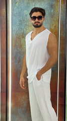 white linen set - Men