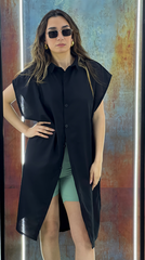 Basic one free size  long dress - shirt women