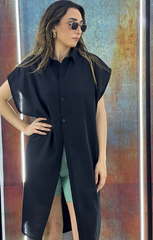 Basic one free size  long dress - shirt women