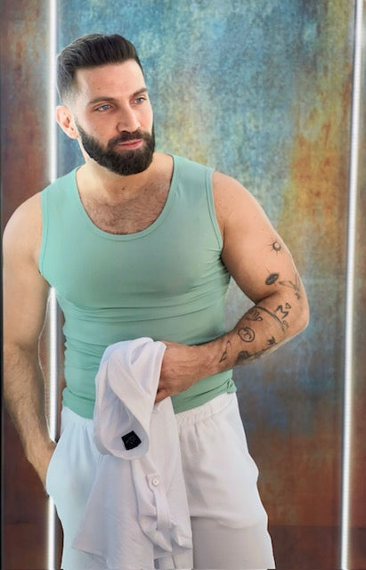 Double Ribbed Tank Top Men