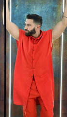 Basic one free size  long sleeveless shirt Men